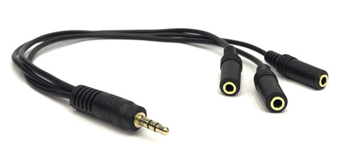 3.5mm Stereo Plug to 3x3.5mm Stereo Jack Short  Cable